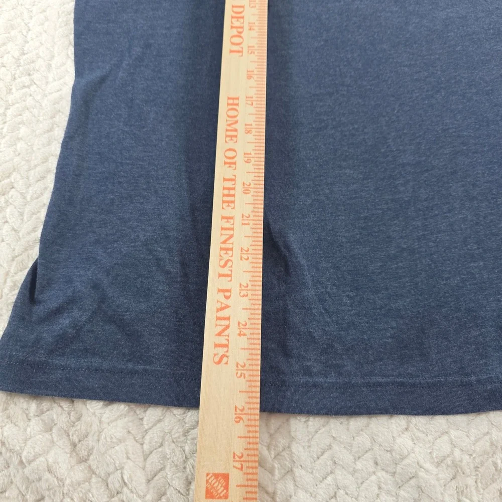 Banana Republic Mens L Navy T-Shirt Eco Premium Wash V-Neck Heathered 532963-08